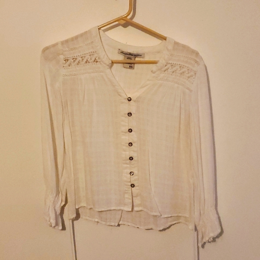 America Rag long sleeve white top